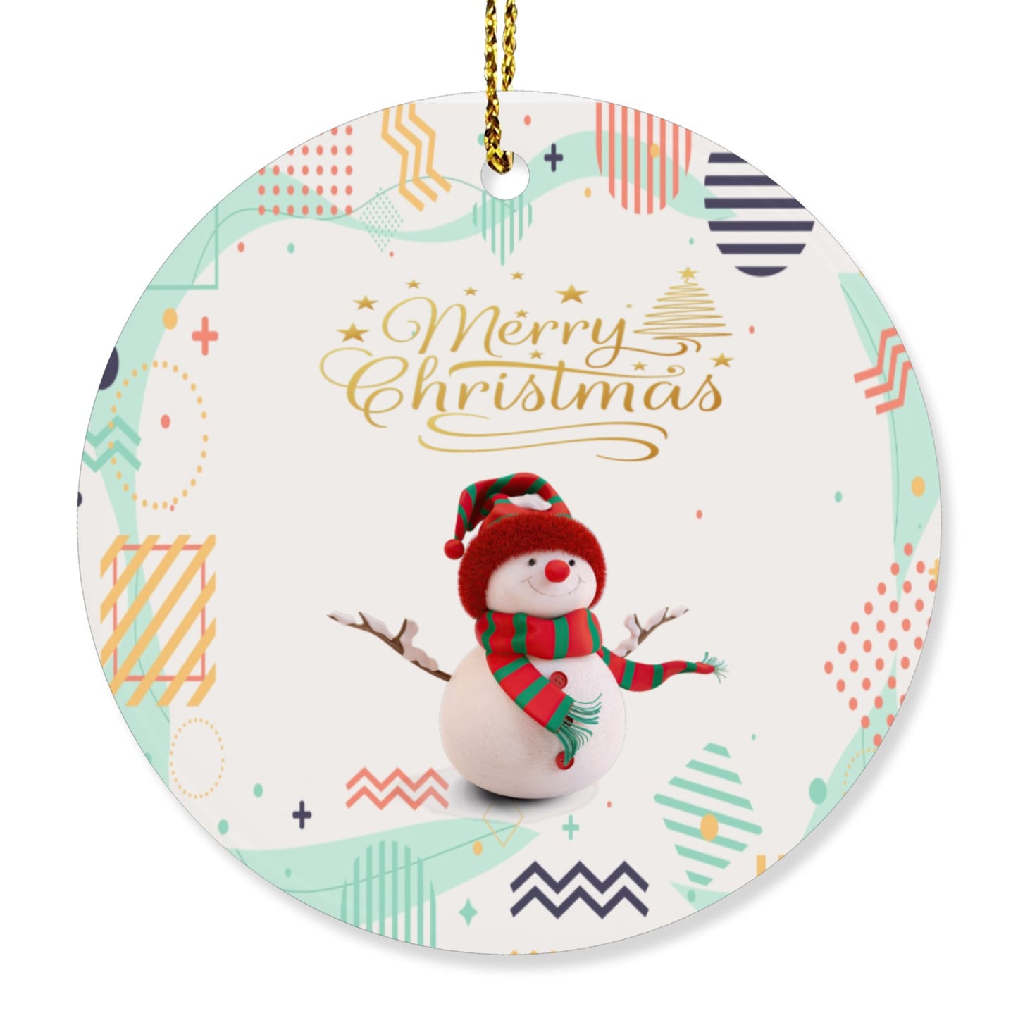 Ceramikaj ornamaĵoj por kristnaska arbo Ronda Ceramika Suveniro Ne Same Ambaŭ Flankoj