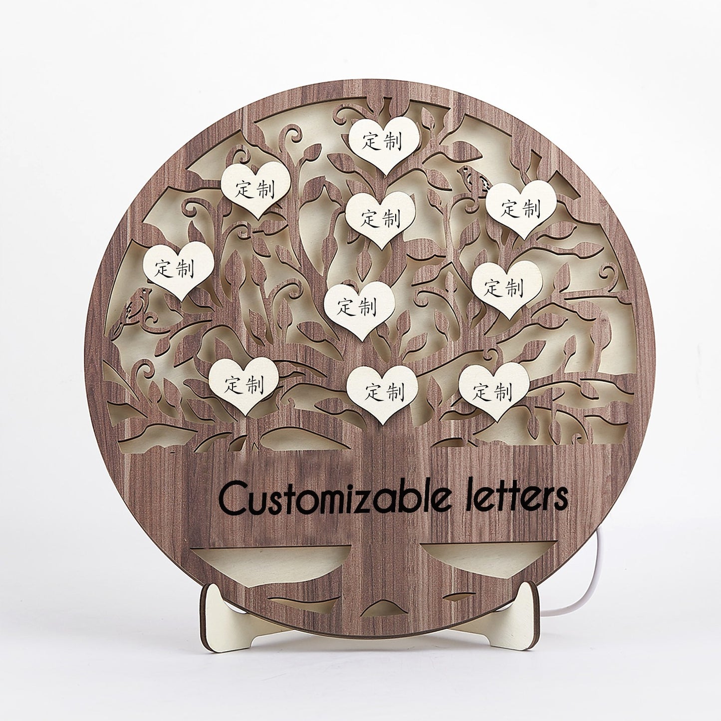 Wooden Tree of Life Decoration, Family Tree Wall Decor, Gifts for Mom, Grandma, Nana, Christmas Gift Ideas, Unique Home Decor for Mother’s Day, Birthday, Family Gifts for Mom, Grandma, Nana