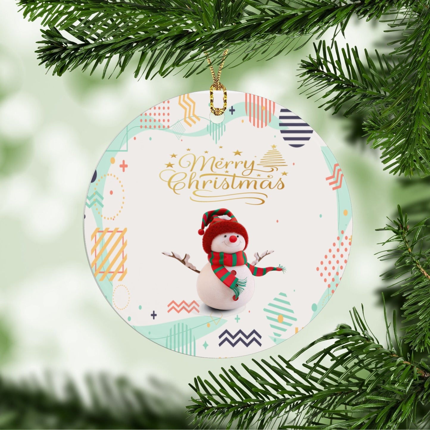 Ceramikaj ornamaĵoj por kristnaska arbo Ronda Ceramika Suveniro Ne Same Ambaŭ Flankoj