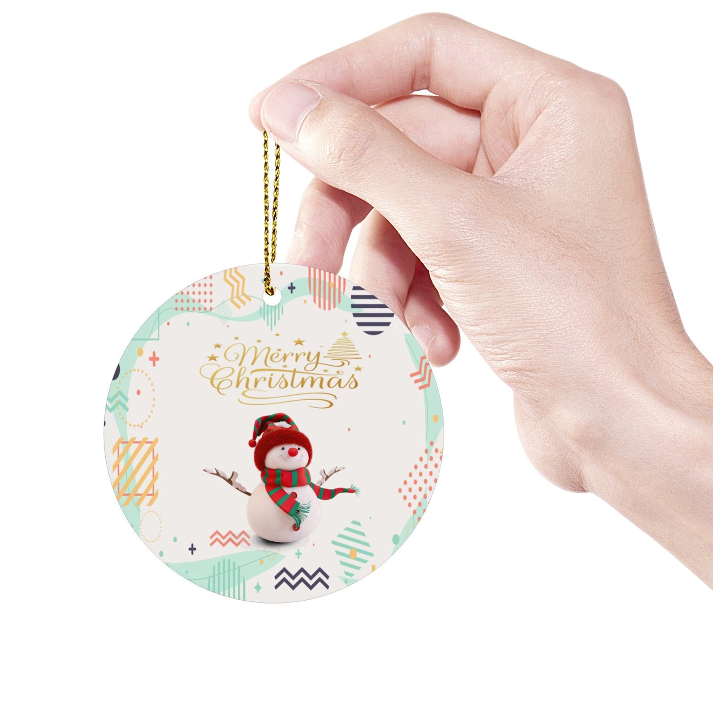 Ceramikaj ornamaĵoj por kristnaska arbo Ronda Ceramika Suveniro Ne Same Ambaŭ Flankoj